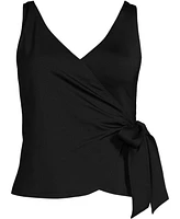 Lands' End Women's Petite Side Tie Tankini Top