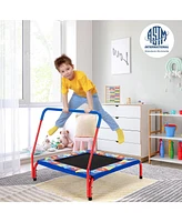 36 Inch Kids Indoor Outdoor Square Trampoline with Foamed Handrail