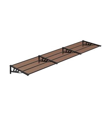 Door Canopy Black 141.1"x35.4" Polycarbonate