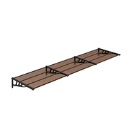 Door Canopy Black 141.1"x35.4" Polycarbonate