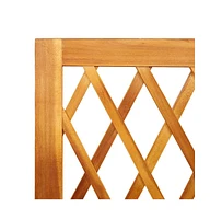 Planter with Trellis 21.7"x11.6"x52" Solid Wood Acacia