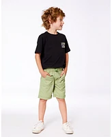 Deux par Toddler Boys Stretch Twill Short Green - Toddler|Child