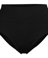 Lands' End Women's Plus Pinchless High Waisted Bikini Bottoms