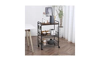 Multi-Purpose Rolling Cart with Shelves and Drawers