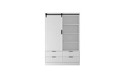 Tall Bedroom Armoire Wardrobe Closet for Clothing Storage and Organization