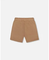 Deux par Toddler Boys French Terry Zip Pocket Shorts Beige - Toddler|Child