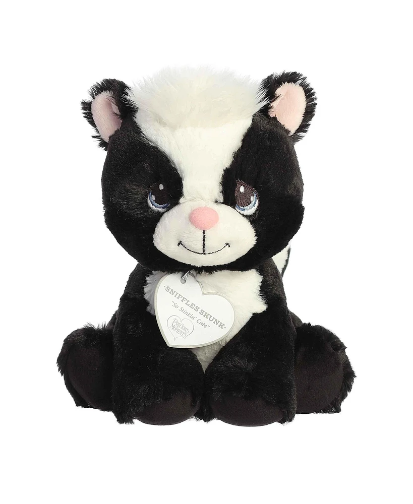 Aurora Small Sniffles Skunk Precious Moments Adorable Plush Toy Black 8"