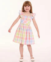 Bonnie Jean Toddler and Little Girls Linen Check Dress