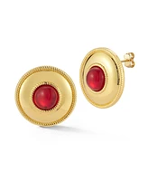 Rachel Zoe Gold Plated Bold Crystal Statement Studs