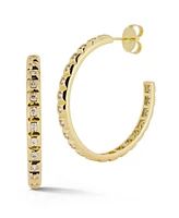 Rachel Zoe Gold Plated Square Hoop Earrings