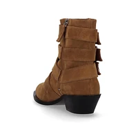 Eras Suede Tan Leather Ankle Boots