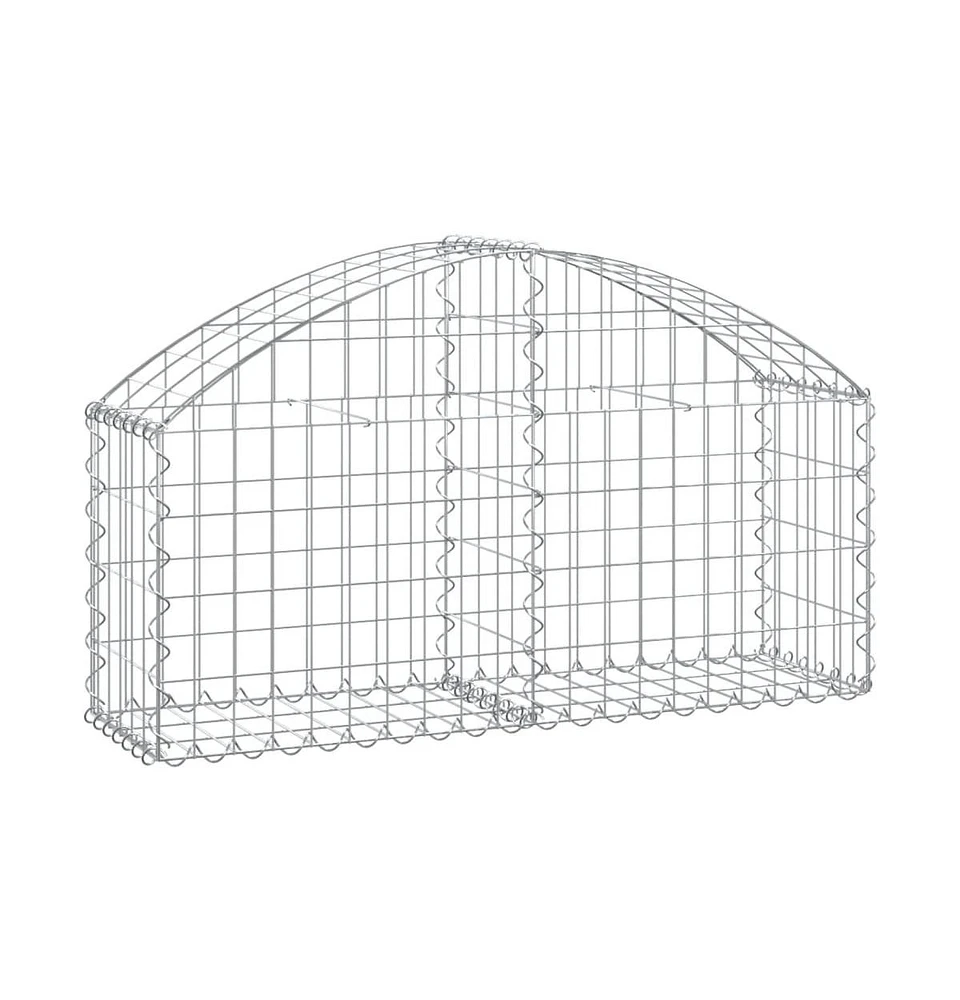 Arched Gabion Basket 39.4"x11.8"x15.7"/23.6" Galvanized Iron