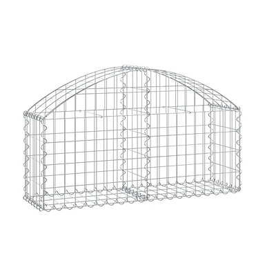 Arched Gabion Basket 39.4"x11.8"x15.7"/23.6" Galvanized Iron