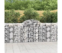 Arched Gabion Basket 78.7"x19.7"x39.4"/47.2" Galvanized Iron