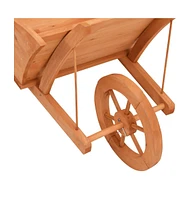 Wheelbarrow Planter 50.4"x17.9"x16.9" Solid Wood Fir