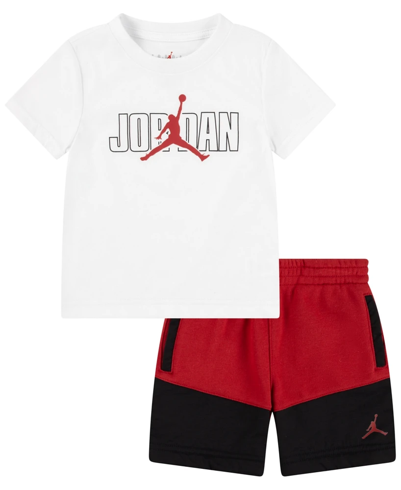 Jordan Little Boys 2-Piece Stacked Mixed Shorts and T-Shirt Set