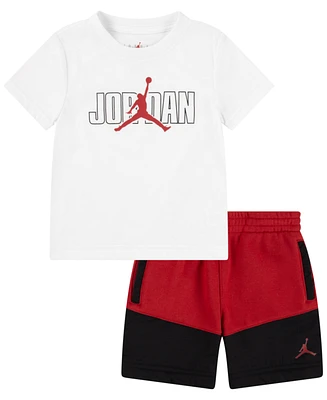 Jordan Little Boys 2-Piece Stacked Mixed Shorts and T-Shirt Set