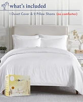 Luxury 3-Piece King Striped Duvet Cover Set