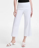 Jm Collection Women's Pull-On Cropped Wide-Leg Pants, Exclusively at Macy's