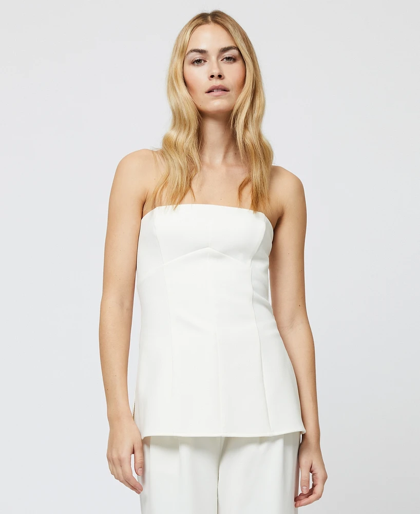 French Connection Women's Azra Twill Strapless Top