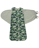 Hudson Baby Boys Convertible Swaddle Sleep Sack, Camo, Months