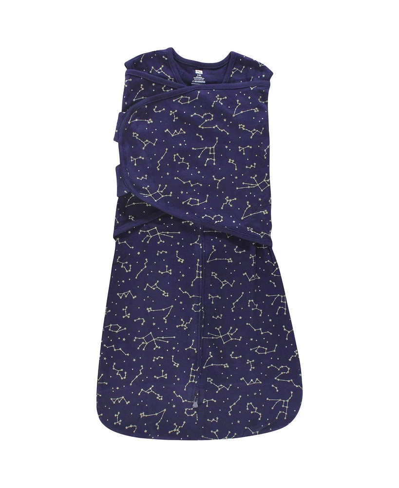 Hudson Baby Boys Convertible Swaddle Sleep Sack, Navy Constellation