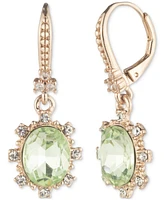 Marchesa Gold-Tone Mixed Crystal Drop Earrings