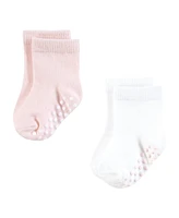 Hudson Baby Girls Cotton Rich Newborn and Terry Socks