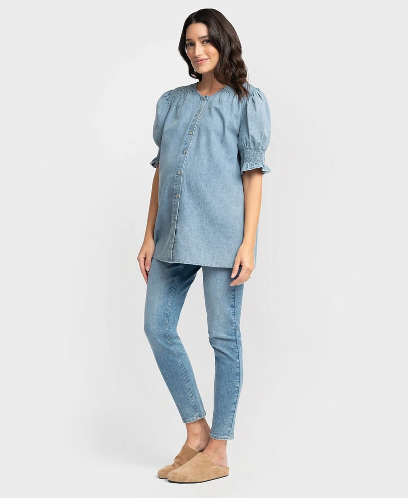 Seraphine Women's Maternity Chambray Blouse