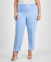 Tahari Asl Plus Classic Mid Rise Ankle Pants