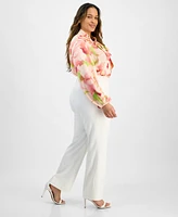 Tahari Asl Plus Bird Eye Pants