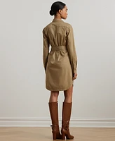 Lauren Ralph Women's Belted Cotton-Blend Shirtdress