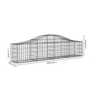 Arched Gabion Basket 78.7"x11.8"x15.7"/23.6" Galvanized Iron