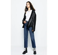 Manhattan High Rise Straight Ankle Jeans