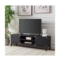 Galio 2 Door Shelf Media Stand