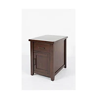 Twin Cities Contemporary Brown Chairside Table