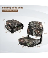 2-Piece Folding Boat Seat Set with Sponge Padding