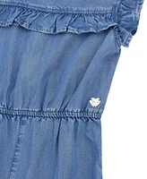 Guess Big Girls Denim Short Sleeve Romper