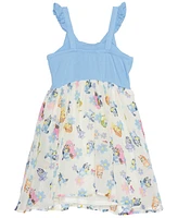 Bluey Toddler and Little Girls Sleeveless Friends Dress