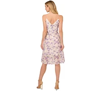 Adrianna Papell Women's Printed Embellished-Strap Dress