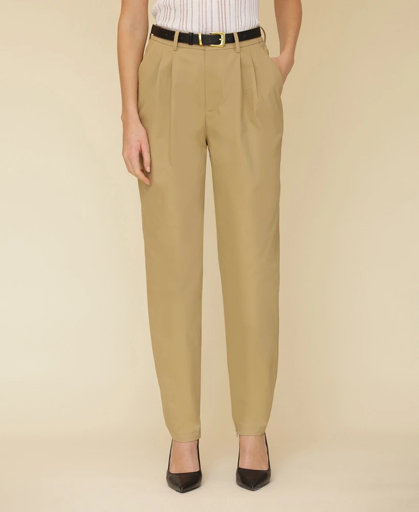 Avec Les Filles Women's High-Waisted Belted Tapered Pants