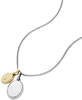 Fossil Drew Two-Tone Stainless Steel Pendant Necklace