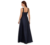 Adrianna Papell Women's Embellished-Neck Sleeveless Gown