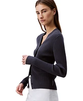 Calvin Klein Jeans Women's Rib-Knit Slim Cardigan