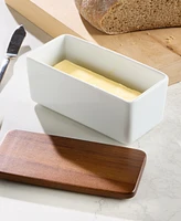 The Cellar Whiteware James Collection Lidded Butter Dish, Exclusively at Macy's