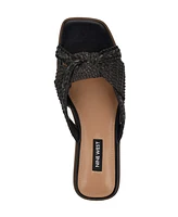 Nine West Women's Omansa Square Toe Casual Flat Sandals