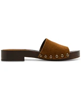 Steve Madden Women's Cento Wooden Flatform Slide Sandals