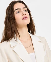 Avec Les Filles Women's One-Button Organza Blazer