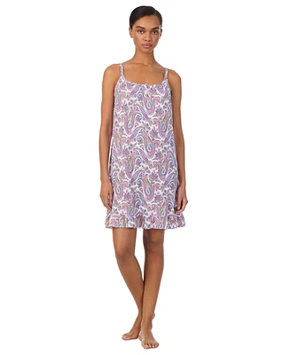 Lauren Ralph Women's Printed Double-Strap Nightgown