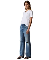 Calvin Klein Jeans Women's 90s Straight-Leg Rigid